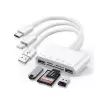 Lopard All Round 5in1 Type-c & Lightning & Usb Çıkışlı Otg Hafıza Kart Okuyucu