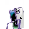 Lopard Apple İphone 15 Pro Max Razer Lensli Silikon - Mor