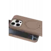 Lopard Apple İphone 15 Pro Max Regal Magsafe Standlı Kapak - Çöl Titanyum