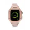 Lopard Apple Watch 44mm Metal Petek Kasalı Kordon - Rose Gold