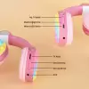 Lopard CXT-950 RGB Led Işıklı Kedi Kulağı Band Tasarımı Ayarlanabilir Katlanabilir Kulak Üstü Bluetooth Kulaklık
