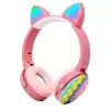 Lopard CXT-950 RGB Led Işıklı Kedi Kulağı Band Tasarımı Ayarlanabilir Katlanabilir Kulak Üstü Bluetooth Kulaklık