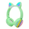 Lopard CXT-950 RGB Led Işıklı Kedi Kulağı Band Tasarımı Ayarlanabilir Katlanabilir Kulak Üstü Bluetooth Kulaklık