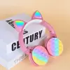 Lopard CXT-950 RGB Led Işıklı Kedi Kulağı Band Tasarımı Ayarlanabilir Katlanabilir Kulak Üstü Bluetooth Kulaklık