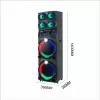 Lopard Gd-2126 Dijital Led Göstergeli Fm Radyolu Mikrofonlu Rgb Tws Çift 12 İnç Stereo Bass Kablosuz Karaoke Hoparlör