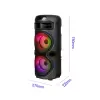 Lopard Gd-2402 Dijital Led Göstergeli Fm Radyolu Mikrofonlu Rgb Tws Çift 4 İnç Stereo Bass Kablosuz Karaoke Hoparlör