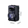 Lopard Gd-903 Dijital Led Göstergeli Fm Radyolu Mikrofonlu Rgb Tws 8 İnç Stereo Bass Kablosuz Karaoke Hoparlör