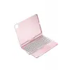 Lopard İpad Pro 11 (2024) F11 Ats Kılıf Magic Dönen Klavyeli Tablet Kılıf - Pembe