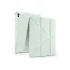 Lopard İpad Pro 13 (2024) Kılıf Kalemlikli Mars Tablet Kılıfı - Açık Yeşil