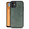 Lopard İphone 11 Kılıf Aras Deri Kapak - Koyu Yeşil