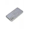 Lopard İphone 11 Kılıf Joke Simli Magneticsafe Kılıf - Gümüş