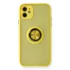 Lopard İphone 11 Kılıf Montreal Yüzüklü Silikon Kapak - Sarı