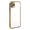 Lopard İphone 11 Pro Max Kılıf Razer Lensli Silikon - Gold