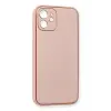 Lopard İphone 12 Kılıf Coco Deri Silikon Kapak - Pembe