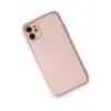 Lopard İphone 12 Kılıf Coco Deri Silikon Kapak - Pudra