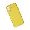 Lopard İphone 12 Kılıf Coco Deri Silikon Kapak - Sarı