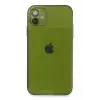 Lopard İphone 12 Kılıf Fly Lens Silikon - Yeşil