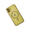 Lopard İphone 12 Kılıf Magneticsafe Lazer Silikon - Gold