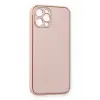 Lopard İphone 12 Pro Kılıf Coco Deri Silikon Kapak - Pembe