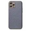 Lopard İphone 12 Pro Kılıf Coco Karbon Silikon - Gri