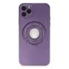 Lopard İphone 12 Pro Kılıf Lukka Magneticsafe Kapak - Derin Mor