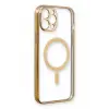 Lopard İphone 12 Pro Kılıf Magneticsafe Lazer Silikon - Gold
