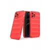 Lopard İphone 12 Pro Kılıf Optimum Silikon - Kırmızı