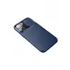 Lopard İphone 13 Pro Kılıf Auto Focus Karbon Kapak - Lacivert