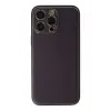 Lopard İphone 13 Pro Max Kılıf Coco Deri Silikon Kapak - Derin Mor