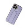 Lopard İphone 13 Pro Max Kılıf Coco Deri Standlı Kapak - Lila