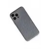 Lopard İphone 13 Pro Max Kılıf Coco Karbon Silikon - Gri