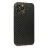 Lopard İphone 13 Pro Max Kılıf Coco Karbon Silikon - Siyah