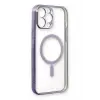 Lopard İphone 13 Pro Max Kılıf Magneticsafe Lazer Silikon - Mor