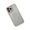 Lopard İphone 13 Pro Max Kılıf Room Magneticsafe Silikon - Pudra