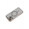 Lopard İphone 14 Kılıf Joke Simli Magneticsafe Kılıf - Gold
