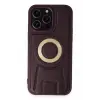 Lopard İphone 14 Pro Max Kılıf Merkür Magneticsafe Standlı Kapak - Derin Mor