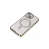 Lopard İphone 15 Kılıf Joke Simli Magneticsafe Kılıf - Gold