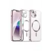 Lopard İphone 15 Kılıf Kross Magneticsafe Kapak - Rose