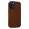 Lopard İphone 15 Kılıf Loop Deri Silikon - Kahverengi