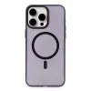 Lopard İphone 15 Pro Max Kılıf Anka Pc Magneticsafe Sert Metal Kapak - Mor