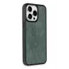Lopard İphone 15 Pro Max Kılıf Aras Deri Kapak - Koyu Yeşil