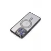 Lopard İphone 15 Pro Max Kılıf Joke Simli Magneticsafe Kılıf - Siyah