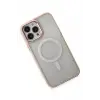 Lopard İphone 15 Pro Max Kılıf Room Magneticsafe Silikon - Pudra