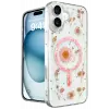 Lopard İphone 16 Kılıf Daisy Simli Magsafe Kapak - Pembe