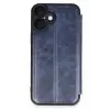 Lopard İphone 16 Kılıf Flip Cover - Lacivert