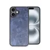 Lopard İphone 16 Plus Kılıf Aras Deri Kapak - Lacivert
