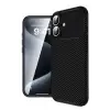 Lopard İphone 16 Plus Kılıf Auto Focus Karbon Kapak - Siyah