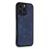 Lopard İphone 16 Pro Kılıf Aras Deri Kapak - Lacivert