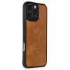 Lopard İphone 16 Pro Kılıf Aras Deri Kapak - Taba