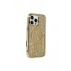Lopard İphone 16 Pro Kılıf Diamond Magsafe Kapak - Gold
